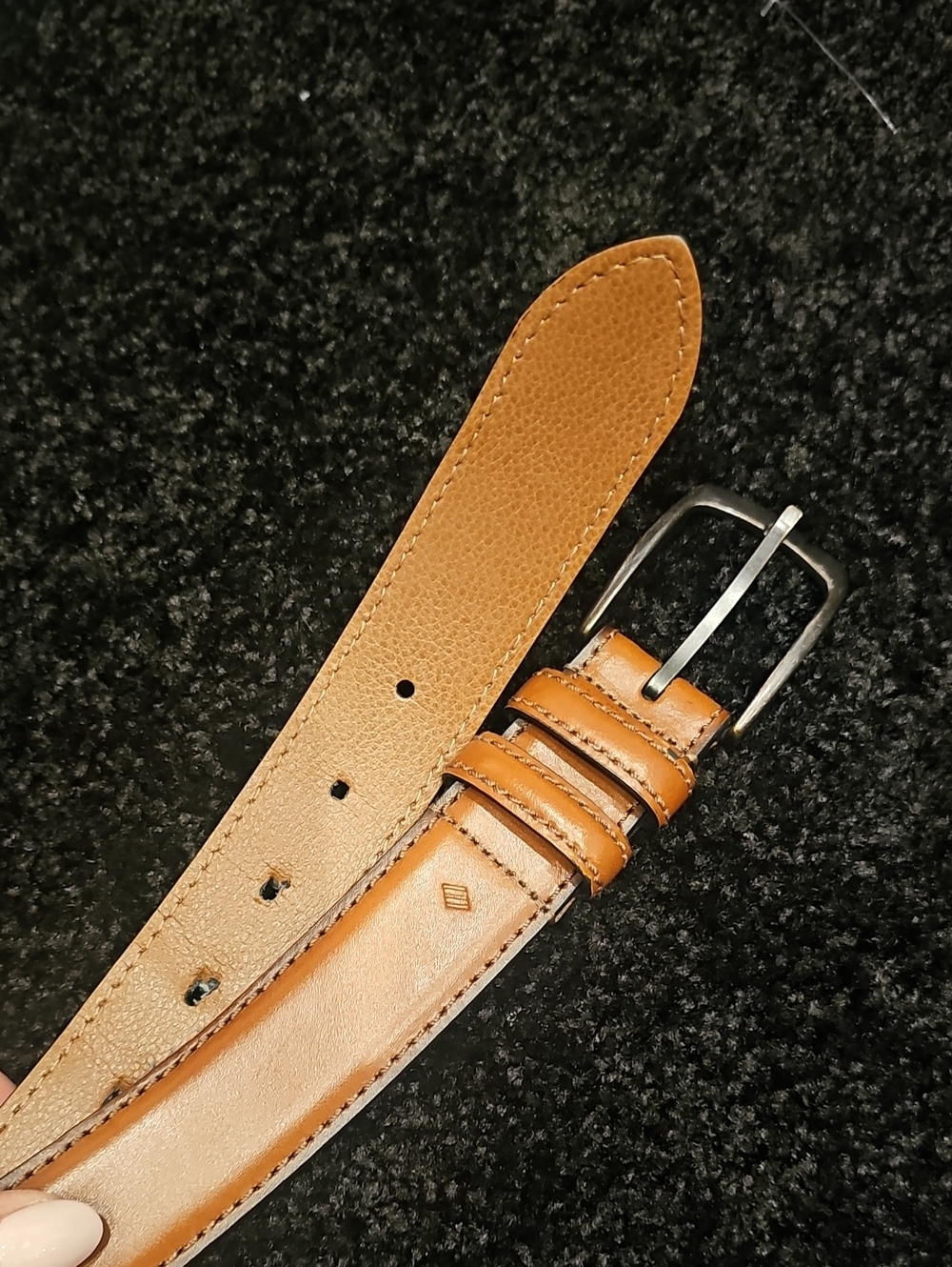 Joseph Abboud Mens Belt Leather Double Loop